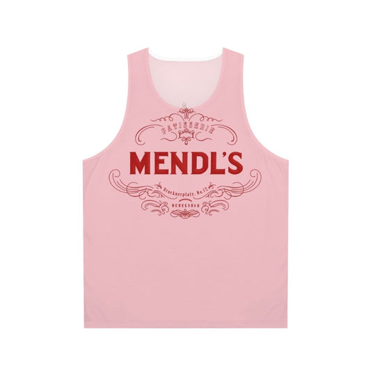 Unisex tank top featuring Mendl's Patisserie logo from The Grand Budapest Hotel