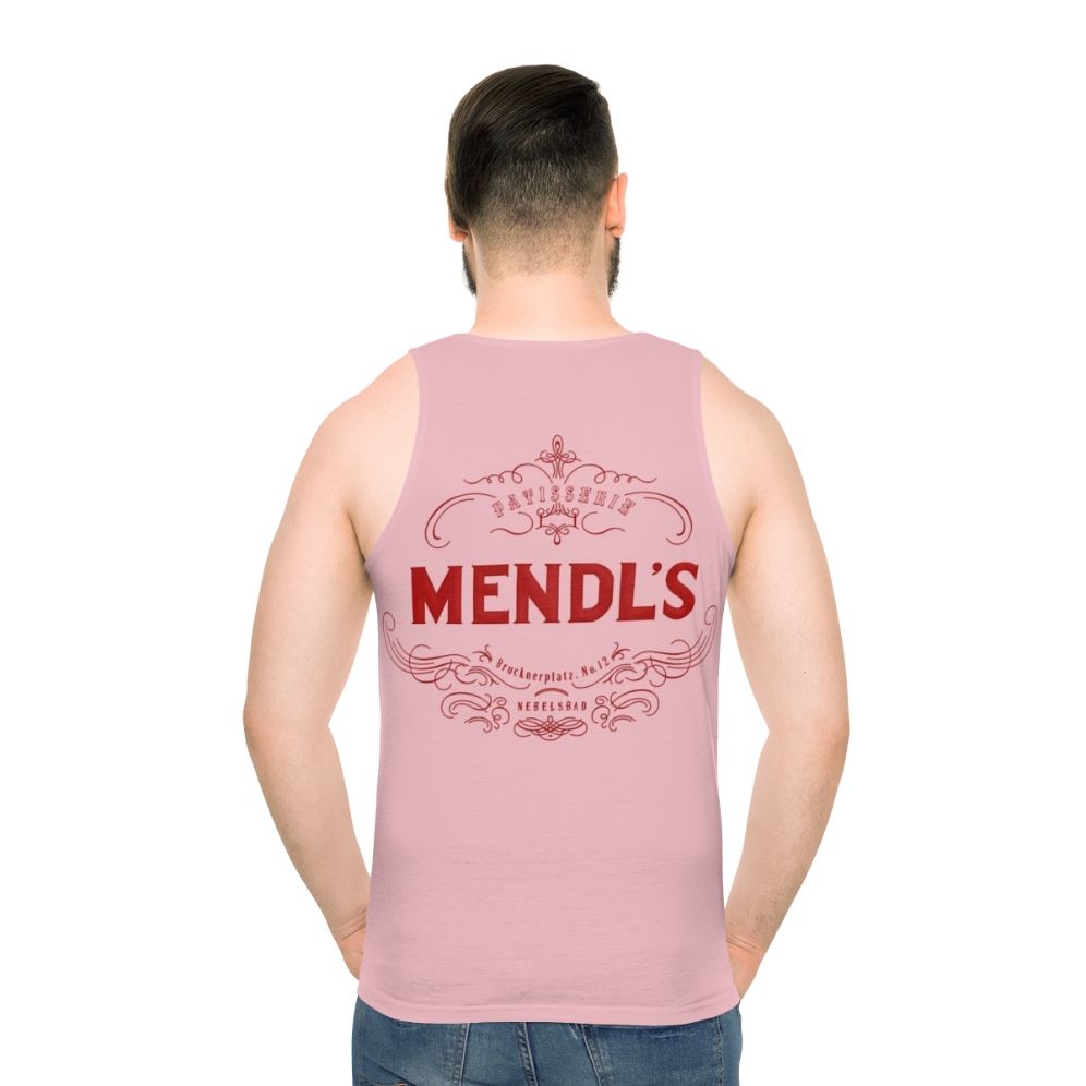 Unisex tank top featuring Mendl's Patisserie logo from The Grand Budapest Hotel