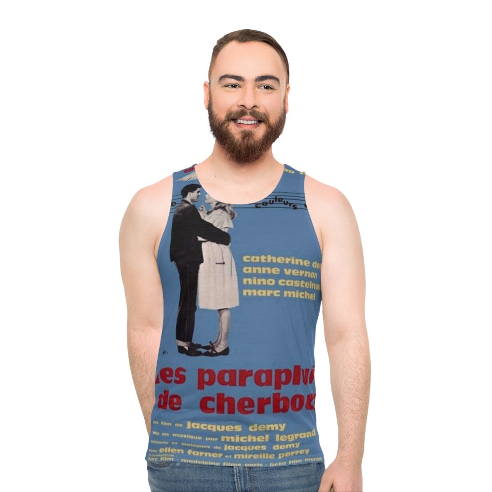 Unisex tank top featuring the movie "The Umbrellas of Cherbourg"