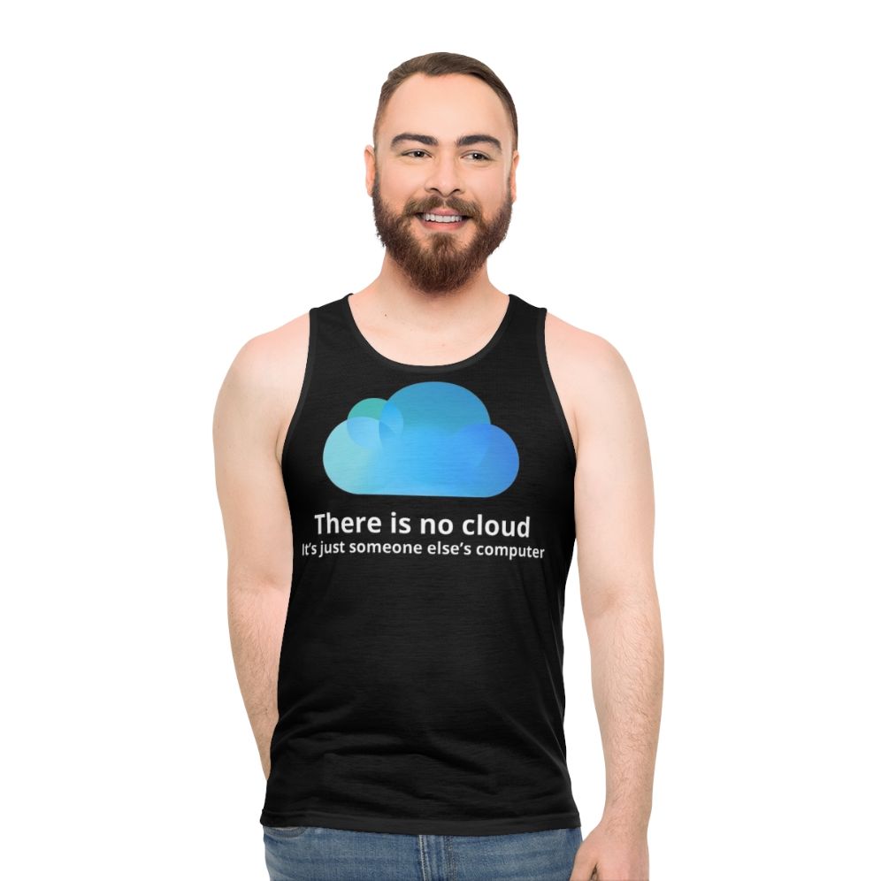 Unisex "There Is No Cloud" Programmer Tank Top