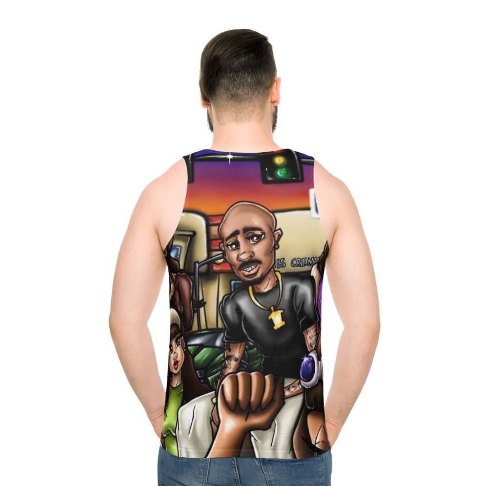 Unisex "To Live and Die in L.A." Airbrush Graffiti Tank Top