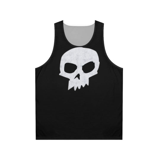 Unisex tank top with Toy Story-inspired skull and punk design