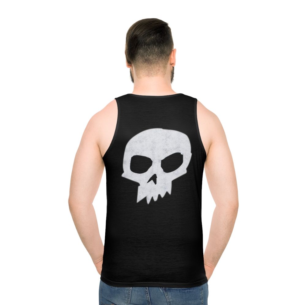Unisex tank top with Toy Story-inspired skull and punk design