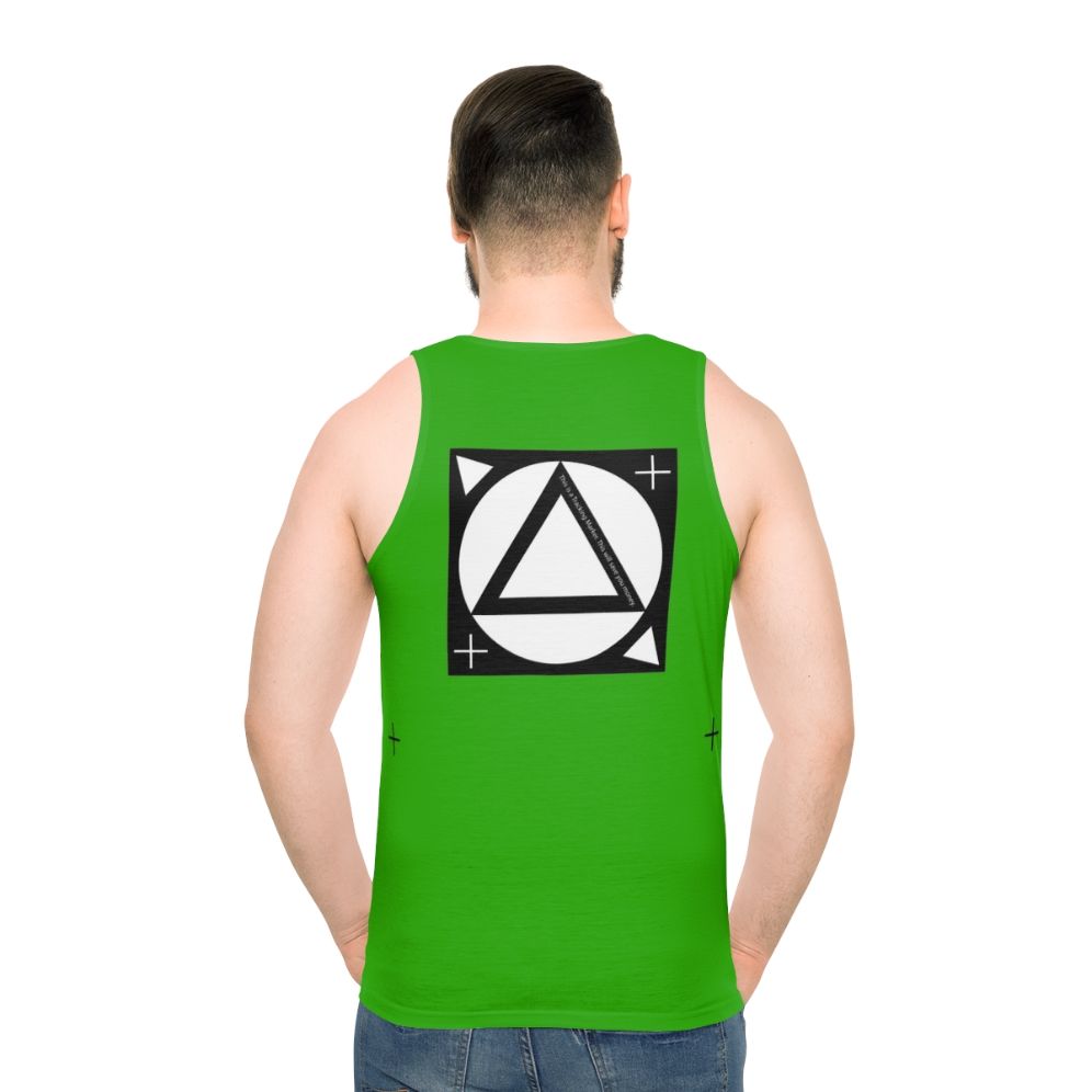 Unisex tank top with tracking markers for visual effects and green screen filming
