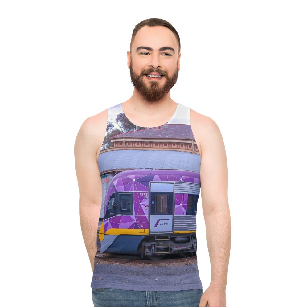 Unisex train tank top from Bendigo, Australia
