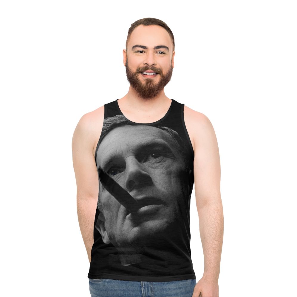 Unisex transparent tank top featuring Dr. Strangelove movie design