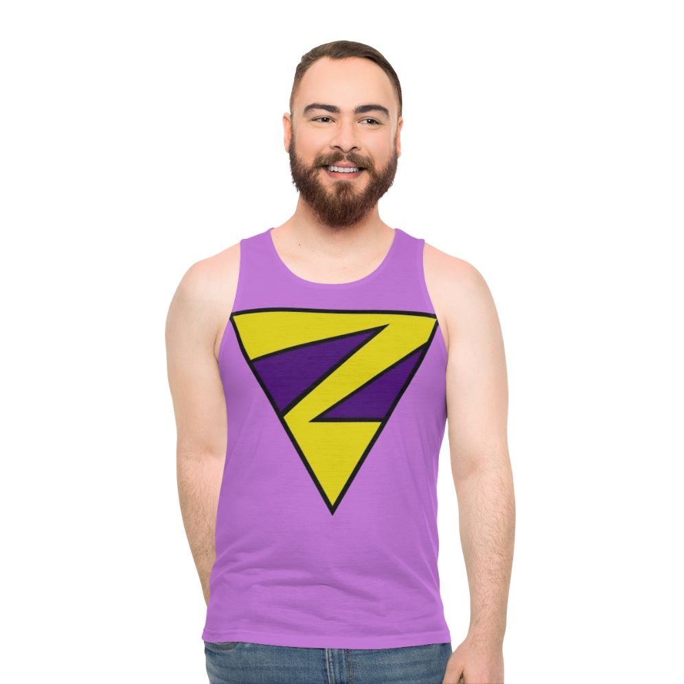Unisex twin superhero comic book tank top
