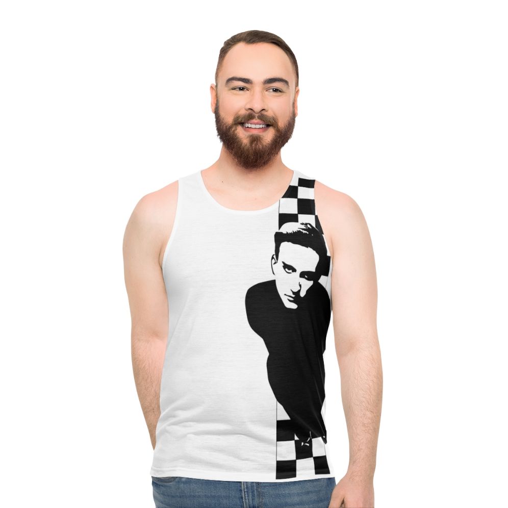 Unisex two-tone terry cloth tank top