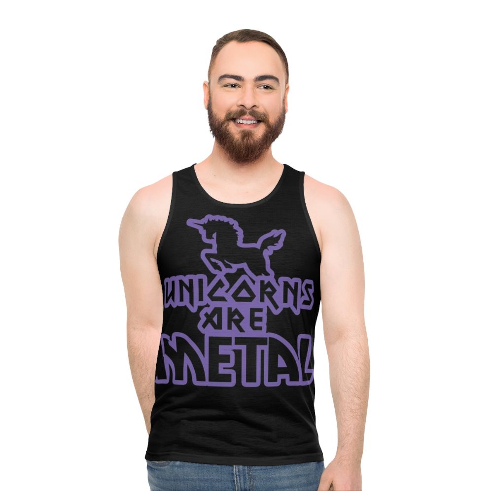 Unisex unicorns are metal tank top