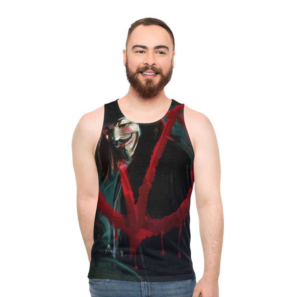 Unisex V For Vendetta Tank Top