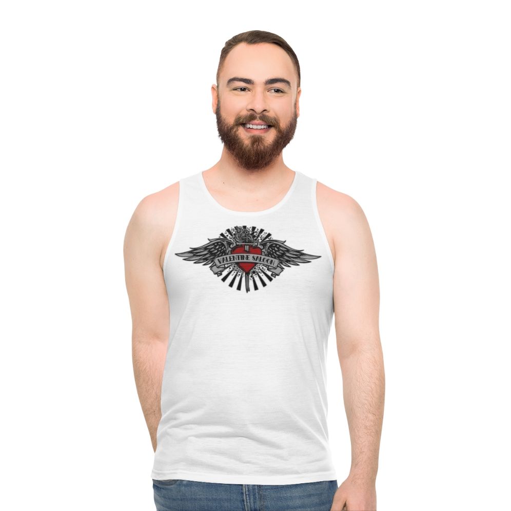 Unisex Valentine's Day Music Themed Tank Top
