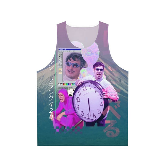 Unisex vaporwave anime tank top with Filthy Frank 420 design