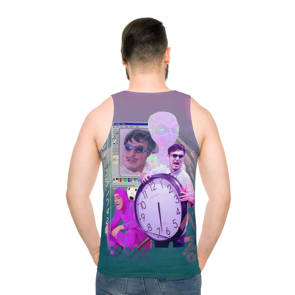 Unisex vaporwave anime tank top with Filthy Frank 420 design