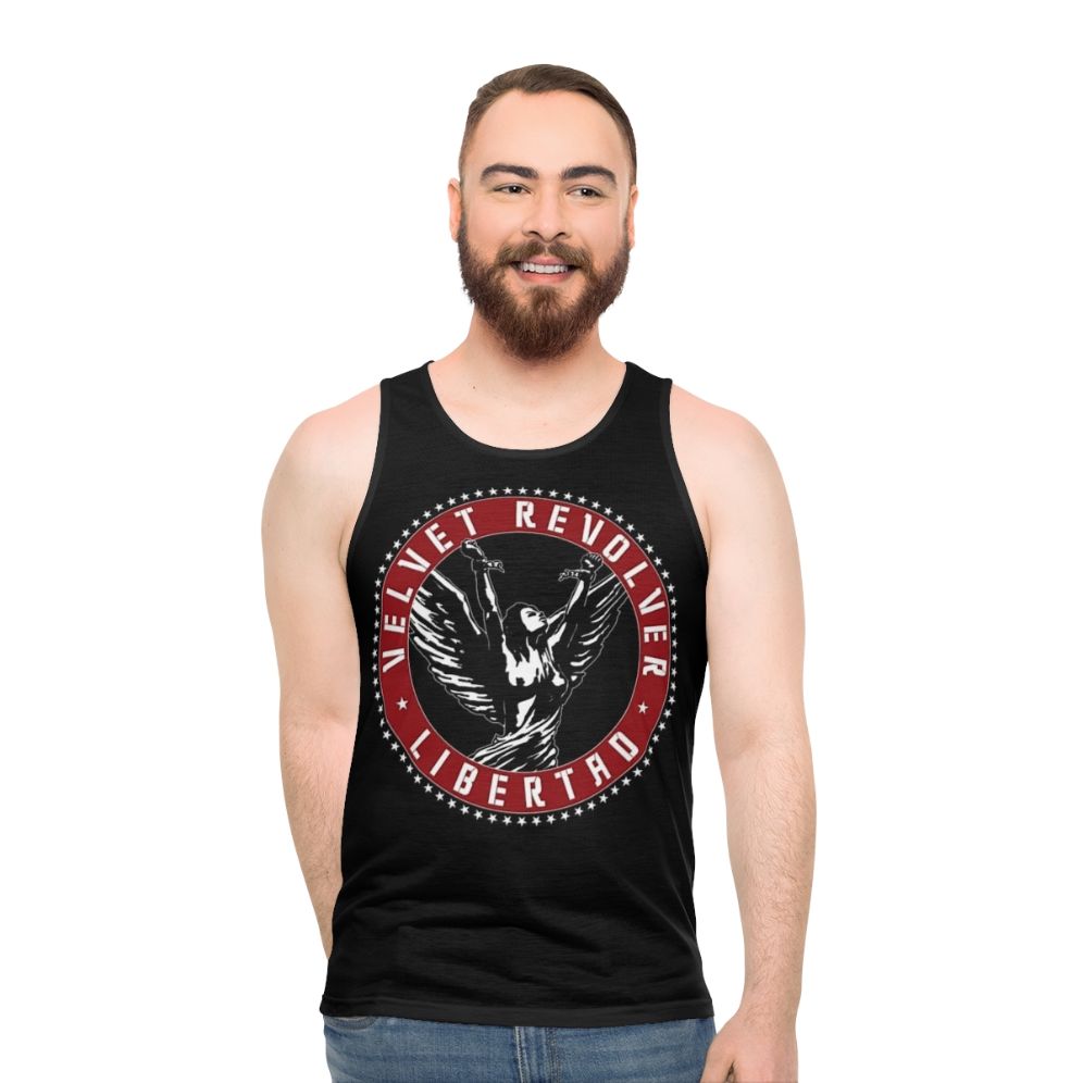 Unisex velvet rock band tank top