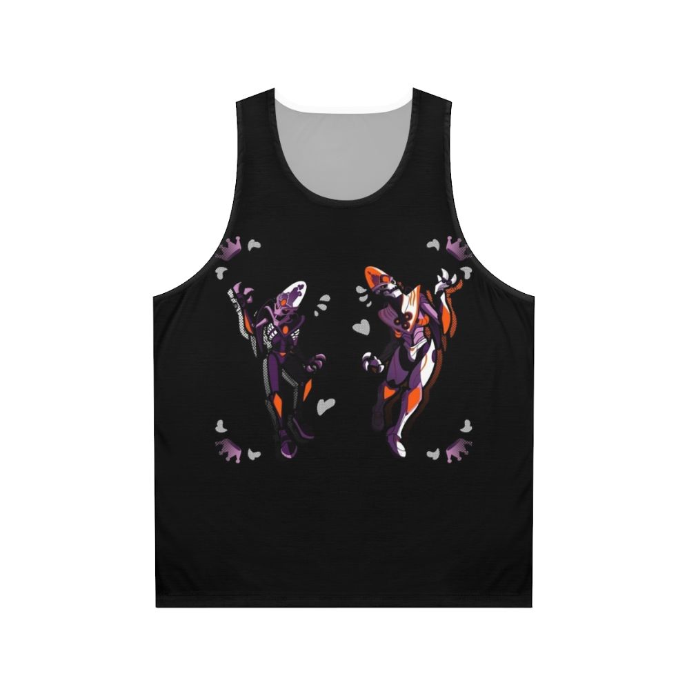 Unisex tank top with nefarious villain design