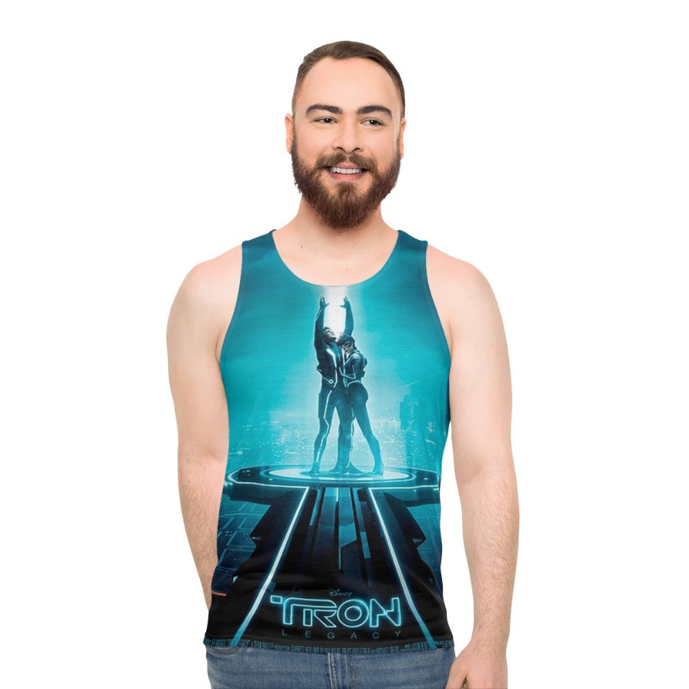 Unisex Vintage Movie Tank Top in Retro Tron-Inspired Style