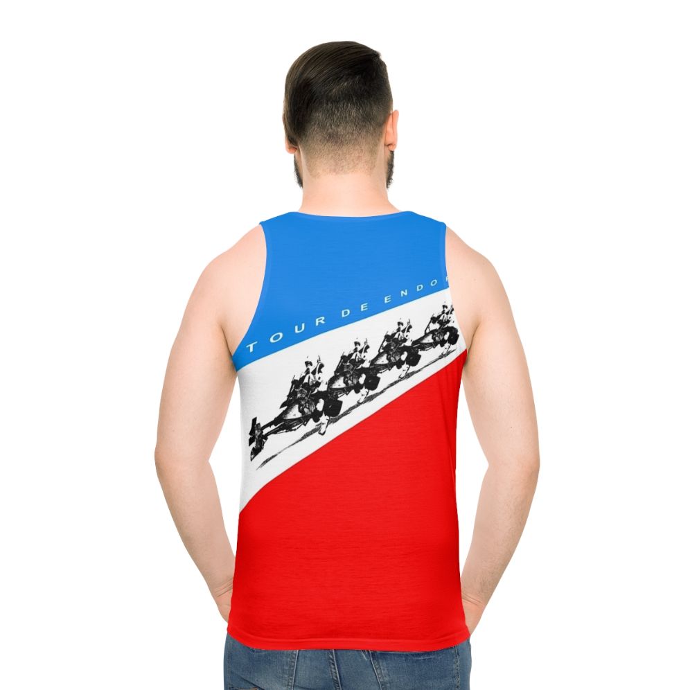Unisex vintage-style pop art vinyl record tank top
