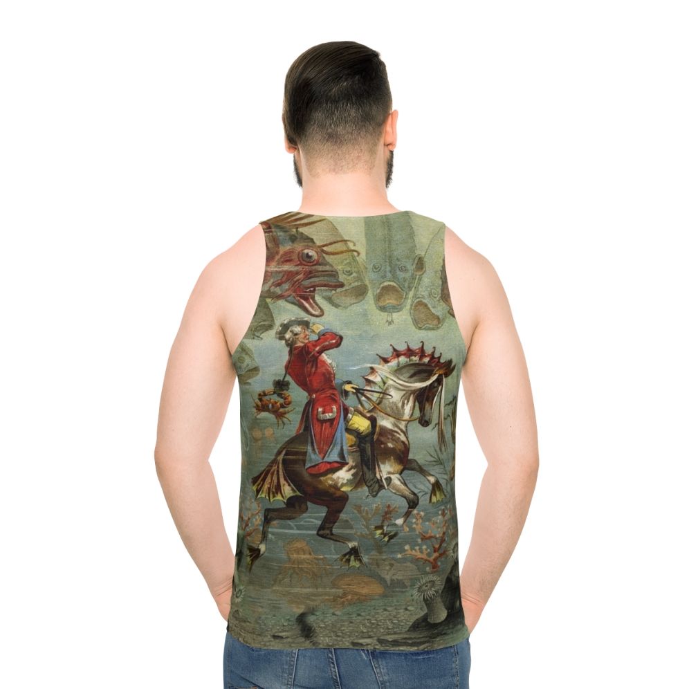 Unisex vintage sea horse tank top