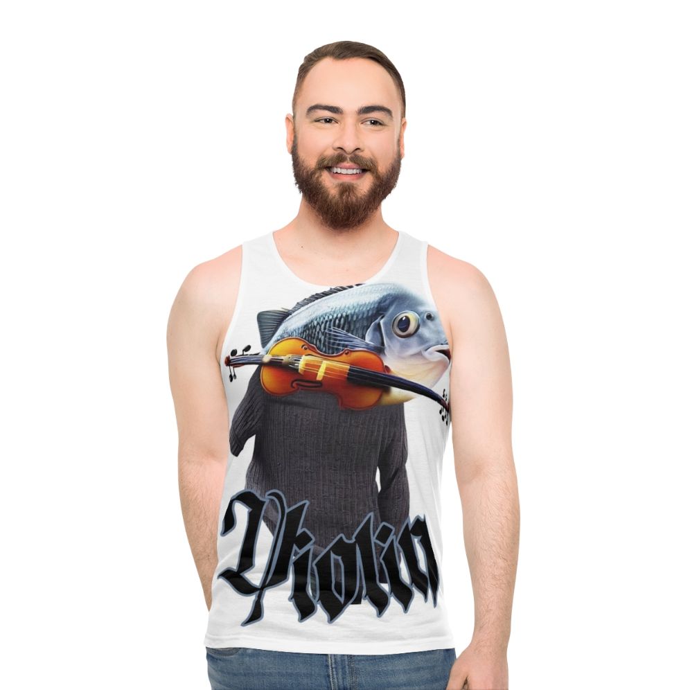 Unisex Violin Fish Tank Top