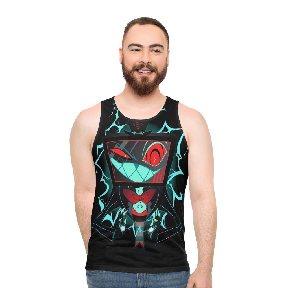 Unisex Vox tank top with demonic design