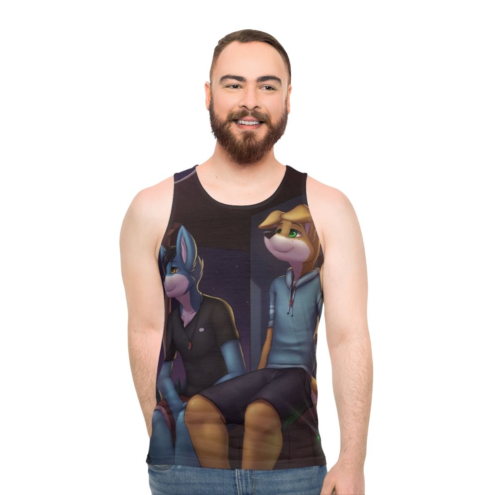 Unisex Weekend 2 cover art furry dog tank top