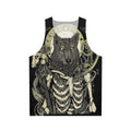Unisex werewolf skull graphic tank top