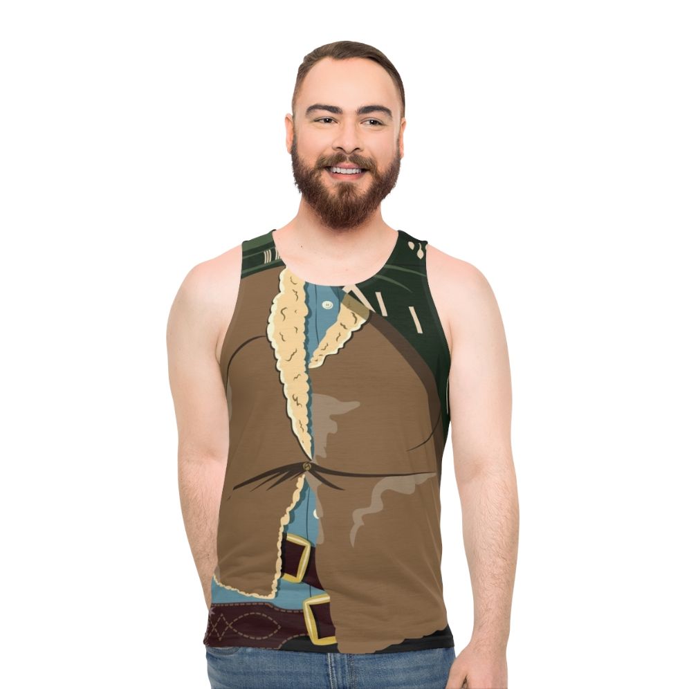 Unisex tank top with western-inspired design
