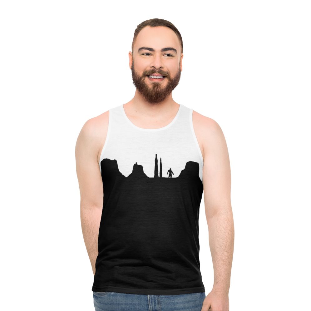 Unisex tank top with "What Doth Life" design