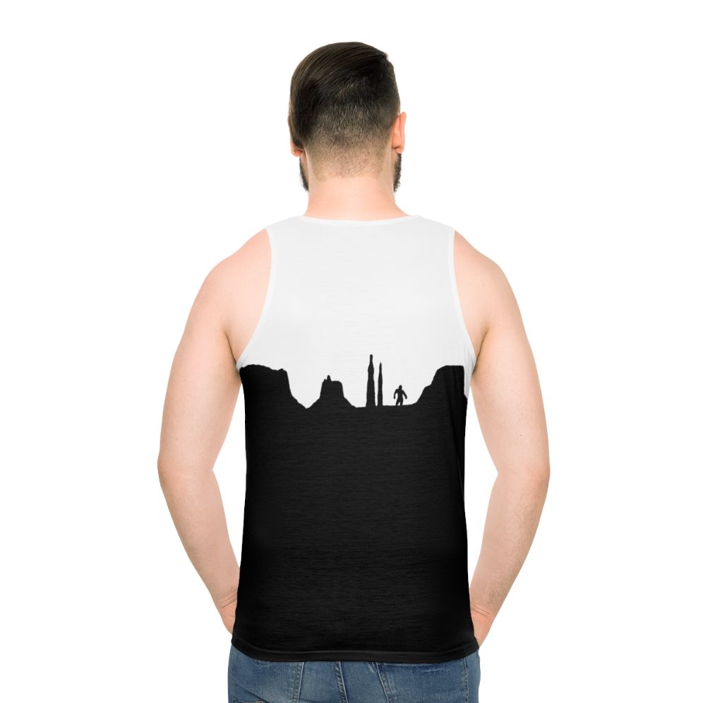 Unisex tank top with "What Doth Life" design