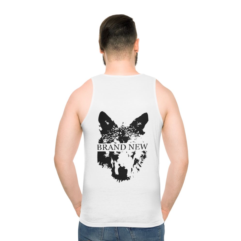 Unisex tank top with wolf design