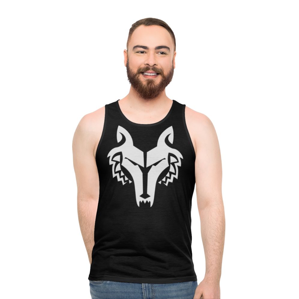 Unisex tank top featuring a wolf pack design for Warhammer 40k fans