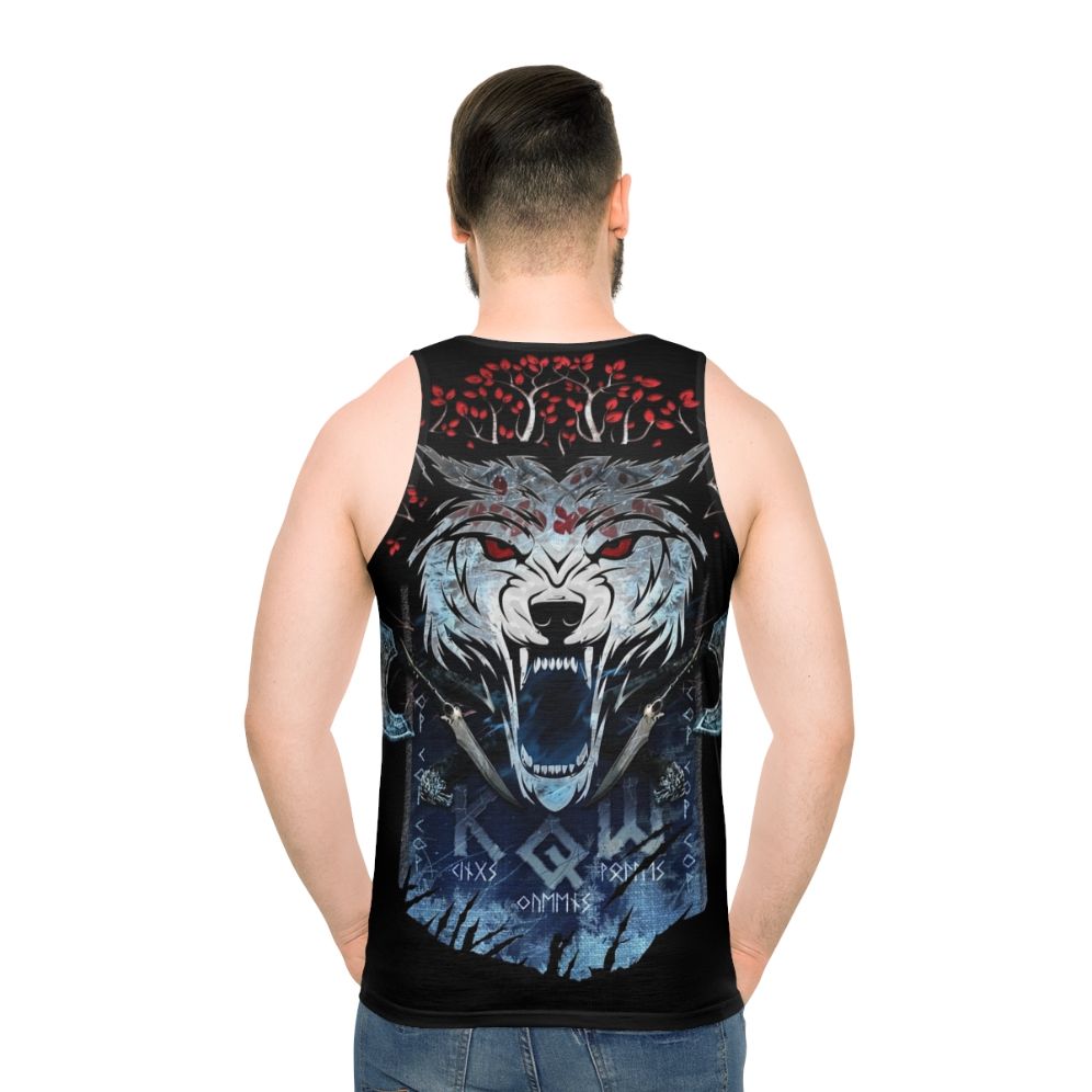 Unisex Wolf Print Tank Top