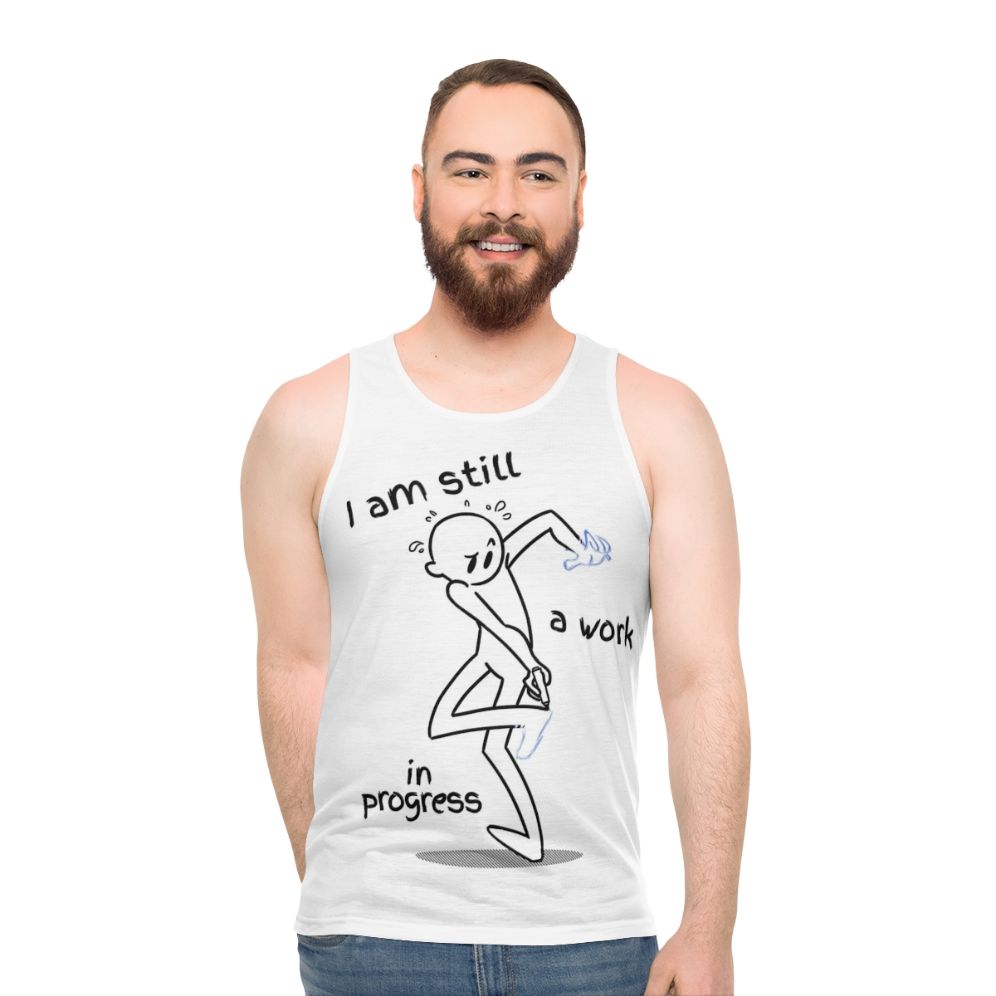 Unisex "Work In Progress" motivational tank top