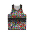 Unisex tank top with world flags design