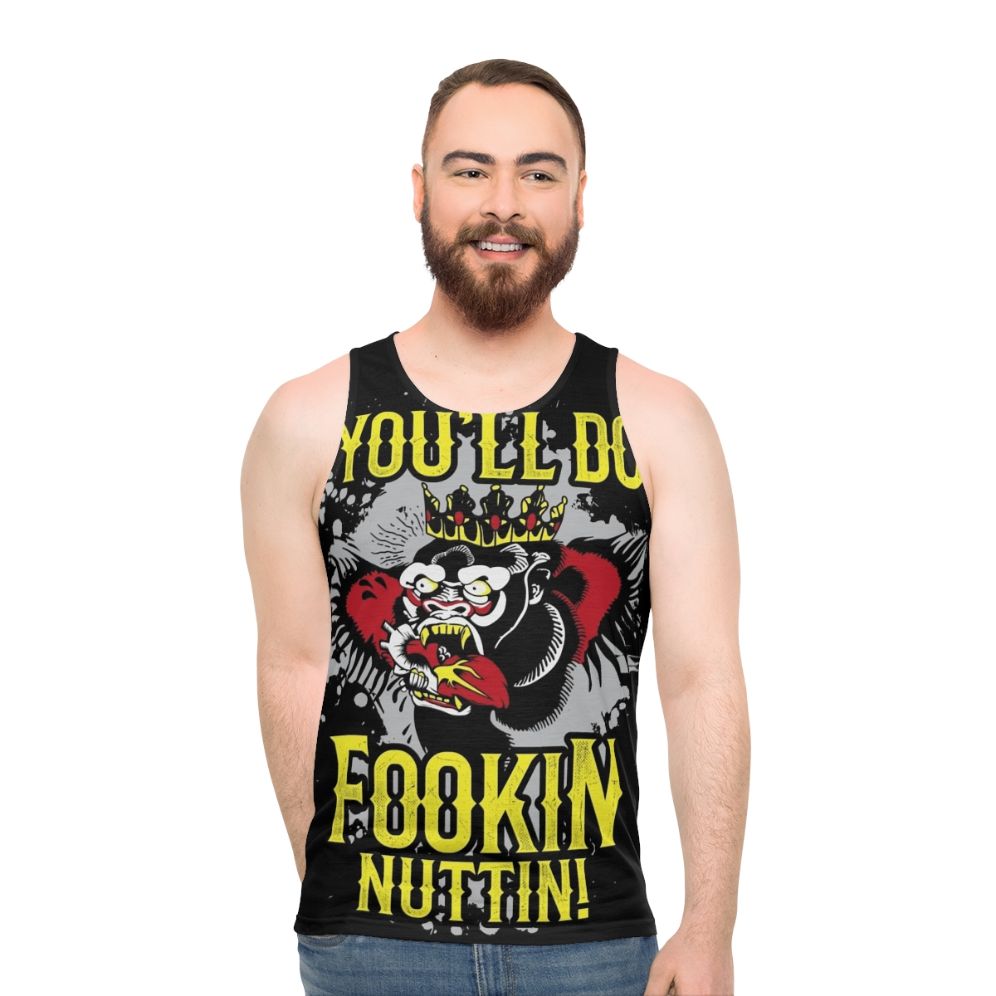 Unisex tank top with "You'll Do Fookin' Nuttin'" text for Irish boxing and MMA fans