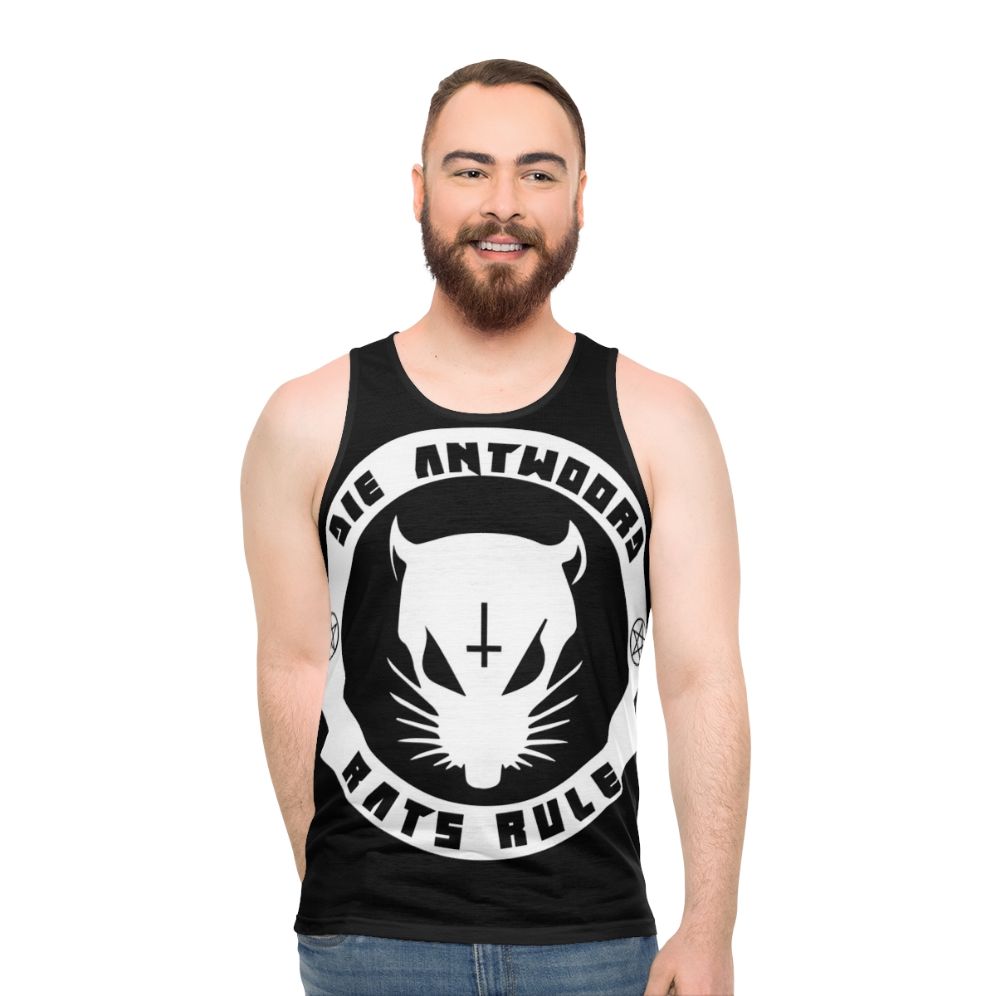Unisex Zef Style Rat Theme Tank Top
