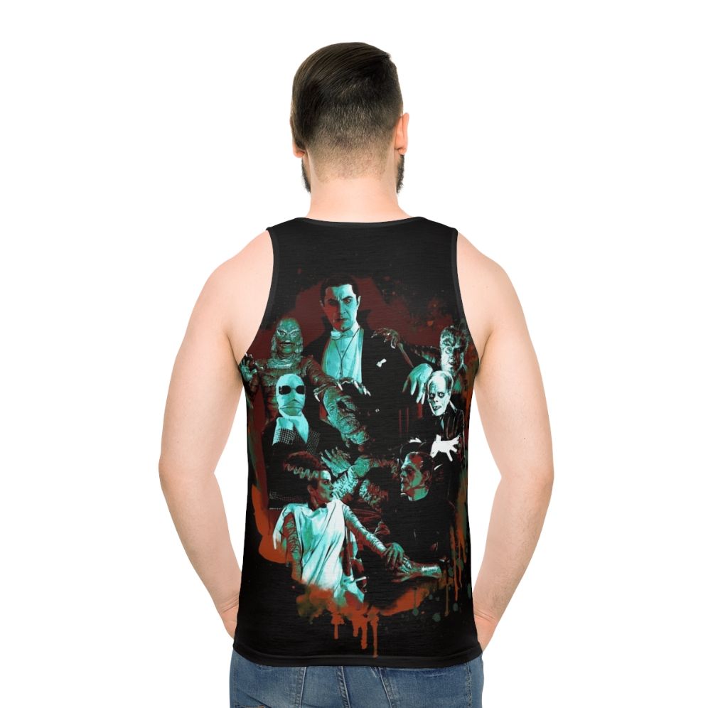Unisex tank top featuring classic universal monsters