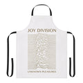 Unknown Pleasures-inspired apron with musical artist graphics