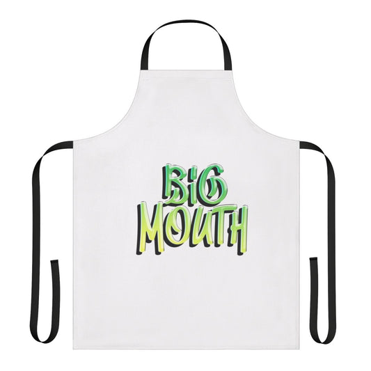 Apron featuring a quirky "Big Mouth" design, perfect for fans of the Netflix series