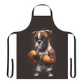 A stylish apron featuring a boxing dog design, perfect for animal lovers and pet owners.