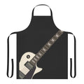 Person wearing a "Ready for Air Guitar" apron while playing an electric guitar