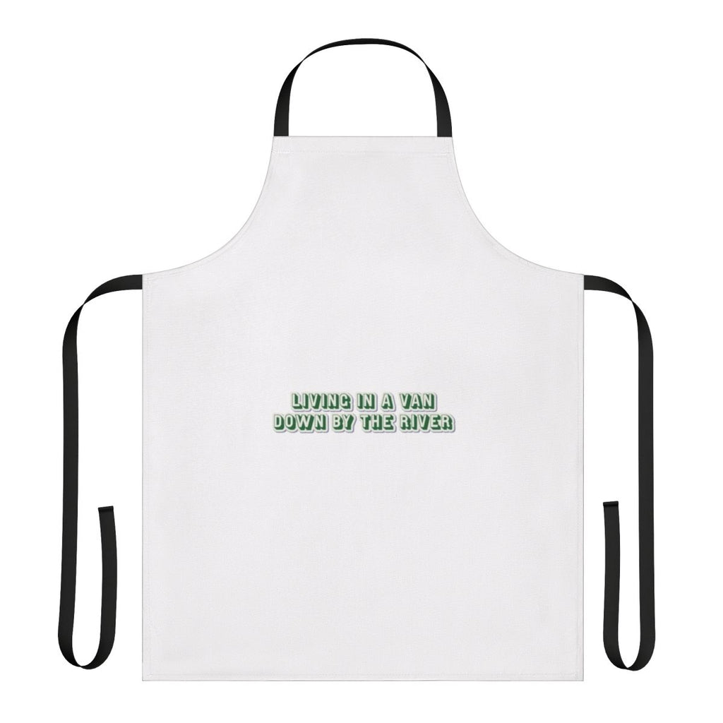 Unofficial comedy-inspired kitchen apron featuring Chris Farley's iconic Matt Foley character from Saturday Night Live