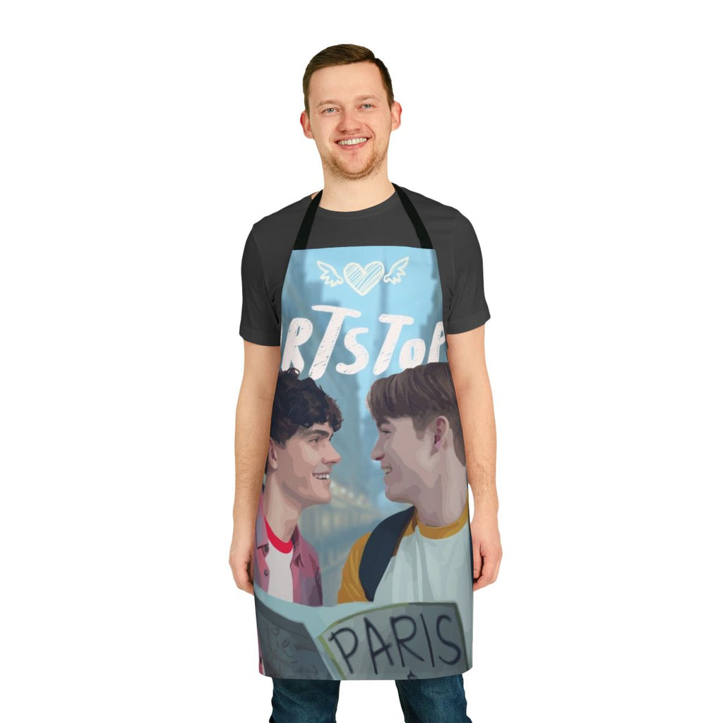 Heartstopper-inspired apron with characters from the Netflix series