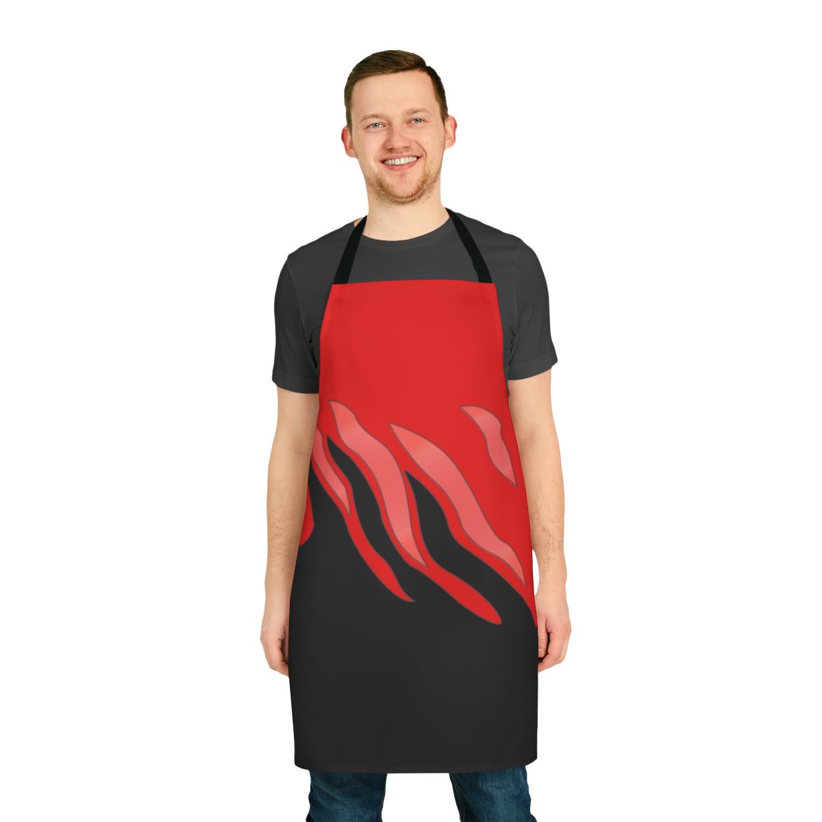 Red apron with "Kane 2000" text, inspired by the WWE superstar