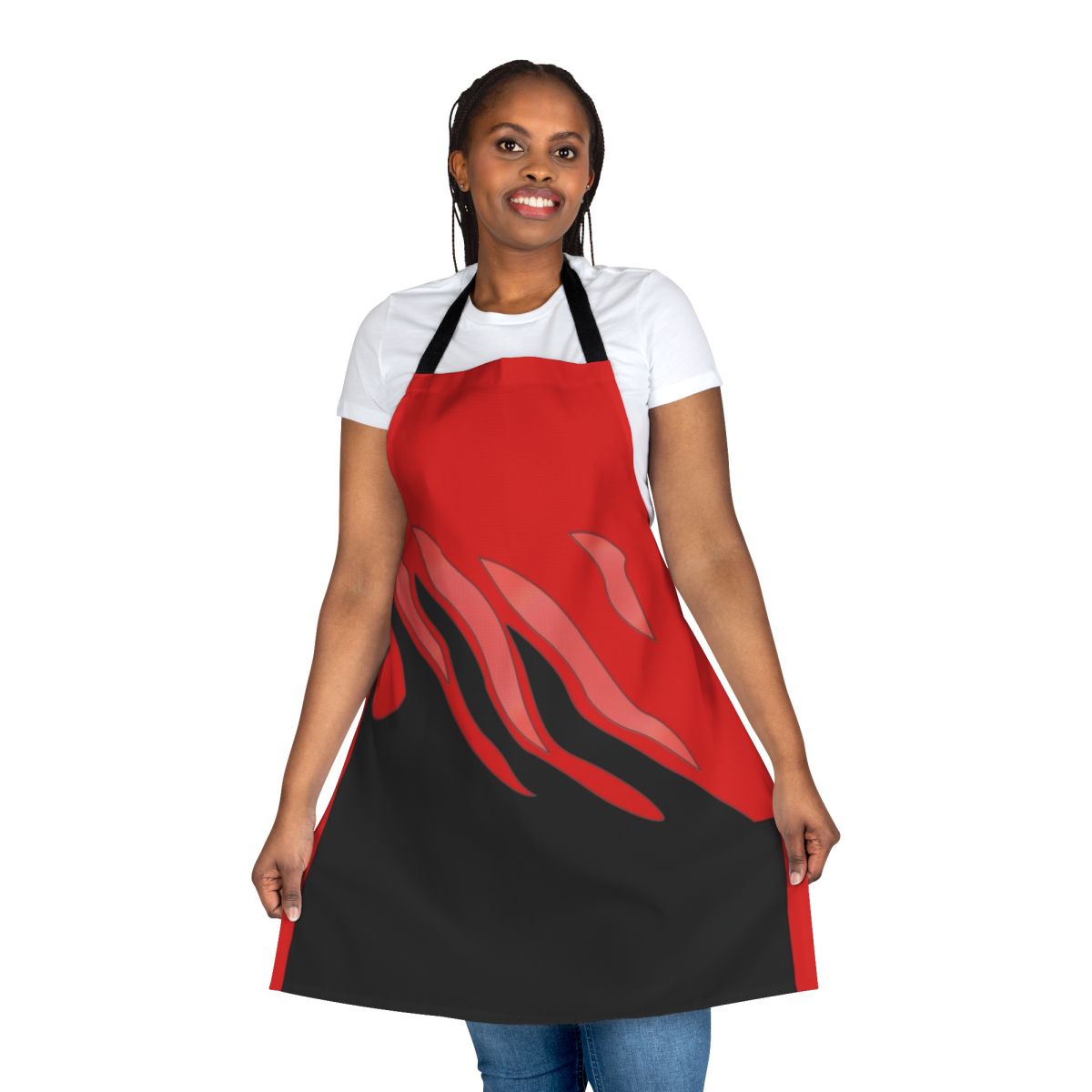 Red apron with "Kane 2000" text, inspired by the WWE superstar