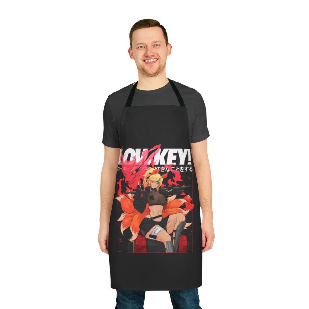 Unofficial anime-inspired apron with a lowkey design