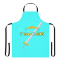 An apron featuring the Temple OS logo, a niche and esoteric operating system created by the late Terry A. Davis.