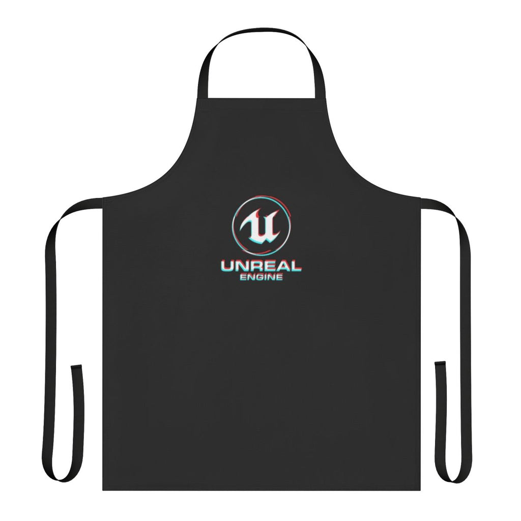 Unreal Engine inspired glitch pattern apron for game developers