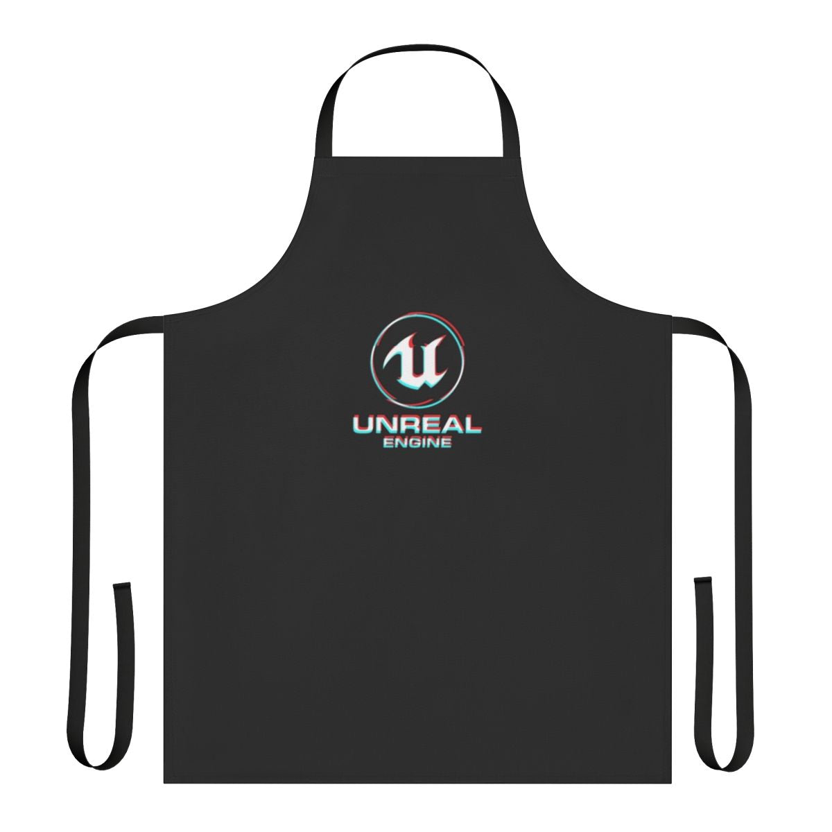Unreal Engine inspired glitch pattern apron for game developers