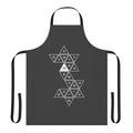 Unrolled d20 dice design on a high-quality apron for dungeons and dragons players and other tabletop RPG enthusiasts